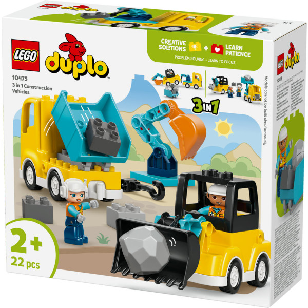 Фото - Конструктор LEGO  DUPLO Town 3-в-1 Будівельна техніка (10475)