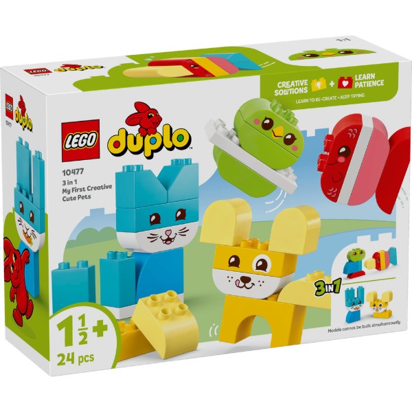 Фото - Конструктор LEGO DUPLO My First Волшебные творческие домашние питомцы 3 в 1 (10477)