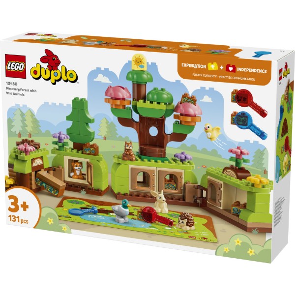 Фото - Конструктор LEGO  DUPLO Town Ліс відкриттів із дикими тваринами (10480)