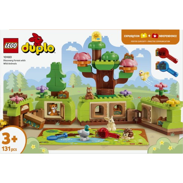 Фото - Конструктор LEGO  DUPLO Town Ліс відкриттів із дикими тваринами (10480)