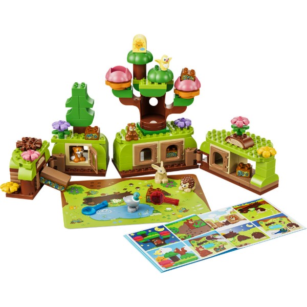 Фото - Конструктор LEGO  DUPLO Town Ліс відкриттів із дикими тваринами (10480)