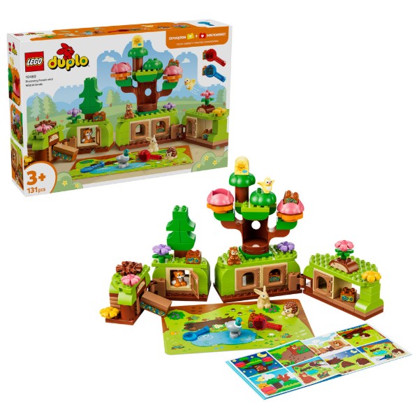 Фото - Конструктор LEGO  DUPLO Town Ліс відкриттів із дикими тваринами (10480)