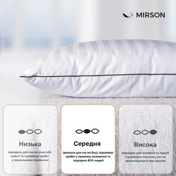 Фото - Подушка стандартная MirSon Extra Premium Royal 105 50x70 см (2200000003508)
