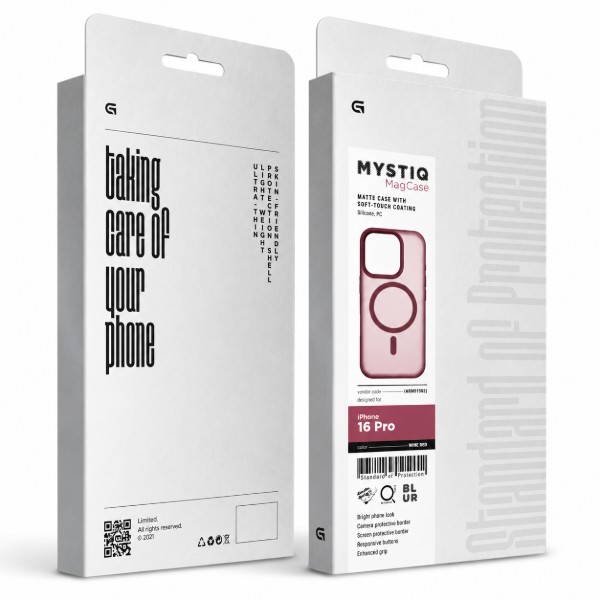 Фото - Чехол для смартфона Armorstandart Mystiq MagCase for Apple iPhone 16 Pro Wine Red (ARM91582)