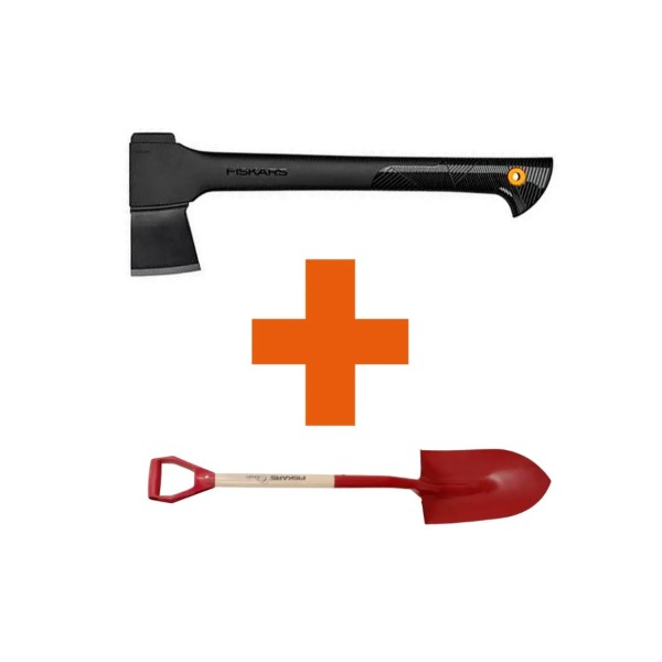 Фото - Набор садовых инструментов Fiskars Топор плотничный Solid A10 + Лопата садовая штыковая Classic FSC (1051085101477)