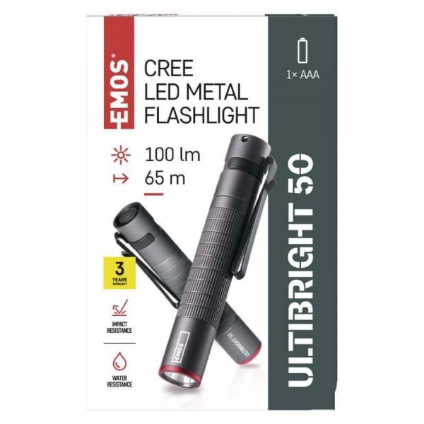 Фото - Фонарь EMOS P3150 Ultibright 50 100 Lm 1xAAA металл