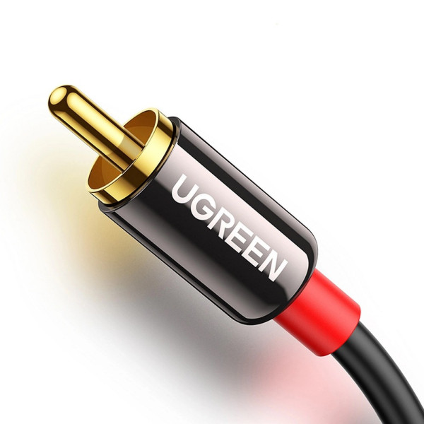 Фото - Кабель 3.5 мм - RCA UGREEN AV116 3.5mm Male to 2 RCA Male Cable 5m Black (10591)