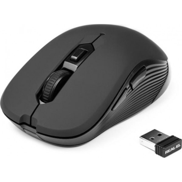Фото - Миша бездротова REAL-EL RM-330 Black USB