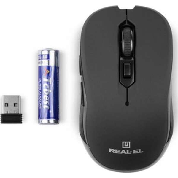 Фото - Миша бездротова REAL-EL RM-330 Black USB