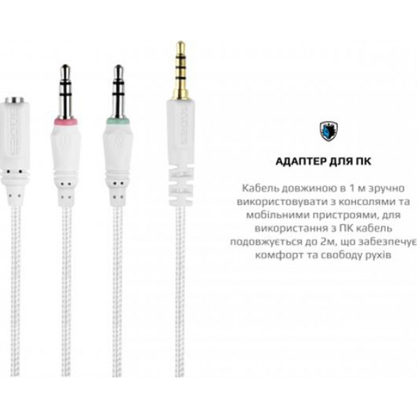 Фото - Навушники повнорозмірні дротові Sades SA-721 Spirits Cyan (sa721cnj)