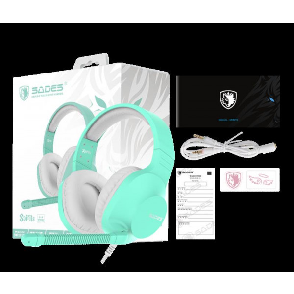 Фото - Навушники повнорозмірні дротові Sades SA-721 Spirits Cyan (sa721cnj)