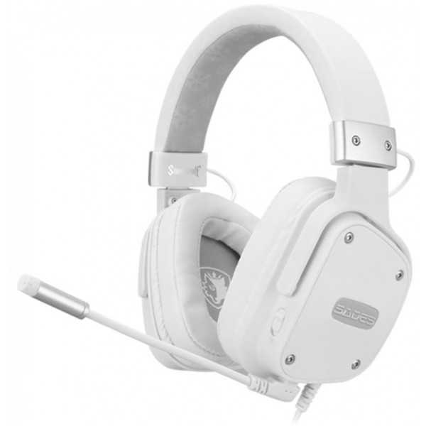 Фото - Гарнитура проводная игровая Sades SA-722S Snowwolf White (sa722swhj)