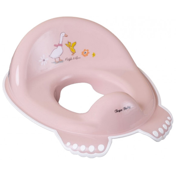 Фото - Дитяча накладка на унітаз класична Tega Baby Лісова казка з антиковзаючою гумою Світло-рожевий (FF-002-107)