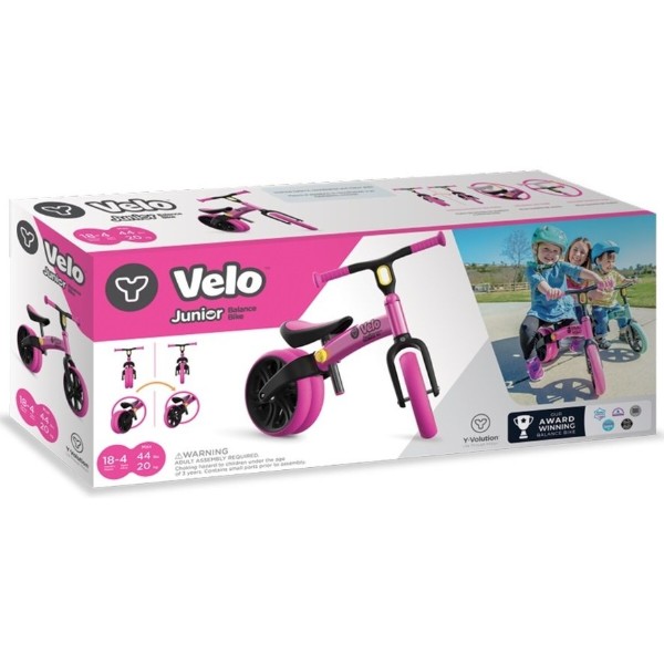 Фото - Беговел YVolution YVelo Junior Розовый (N101050)