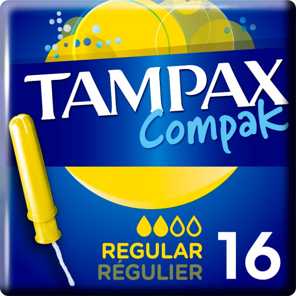 Фото - Тампоны гигиенические Tampax Compak Regular с апликатором 16 шт. (4015400219507)