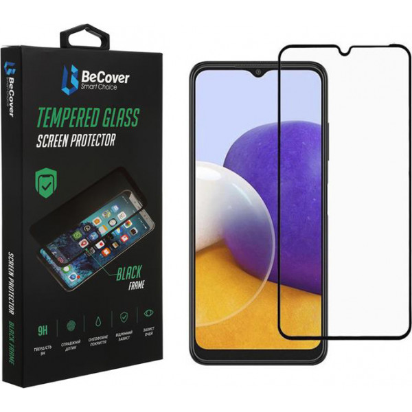 Фото - Захисне скло для смартфону BeCover for Samsung Galaxy A22 SM-A225 Black (706609)