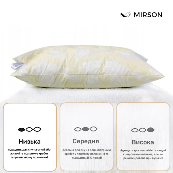 Фото - Подушка стандартна MirSon Екстра 109 м'яка 70x70 см (2200000003010)