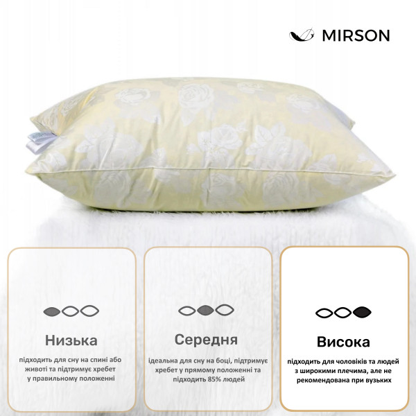 Фото - Подушка стандартна MirSon Екстра 114 висока 60x60 см (2200000005366)