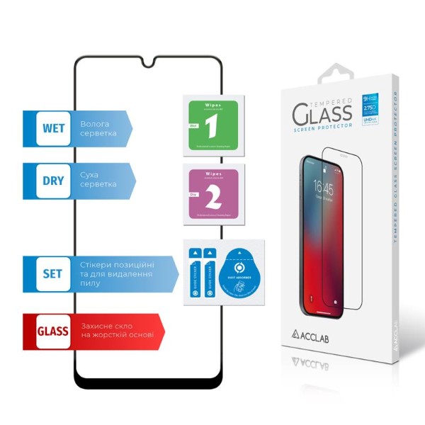 Фото - Захисне скло для смартфону ACCLAB Full Glue for Samsung Galaxy M32 SM-M325F Black (1283126513787)
