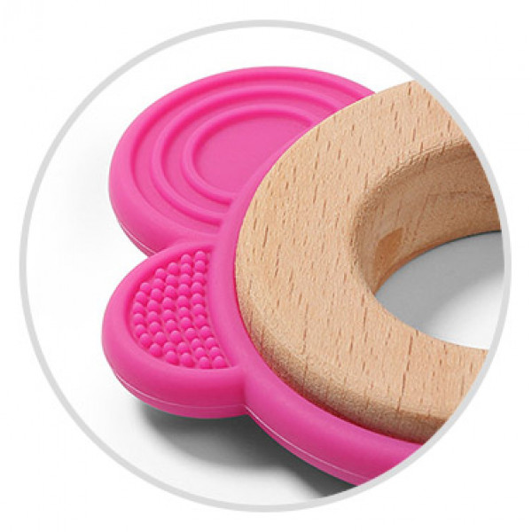 Фото - Прорізувач BabyOno Метелик Рожевий (1075/01)