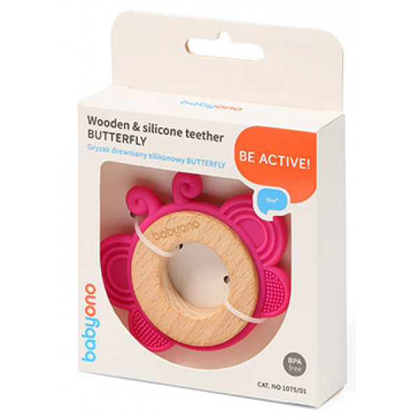 Фото - Прорізувач BabyOno Метелик Рожевий (1075/01)