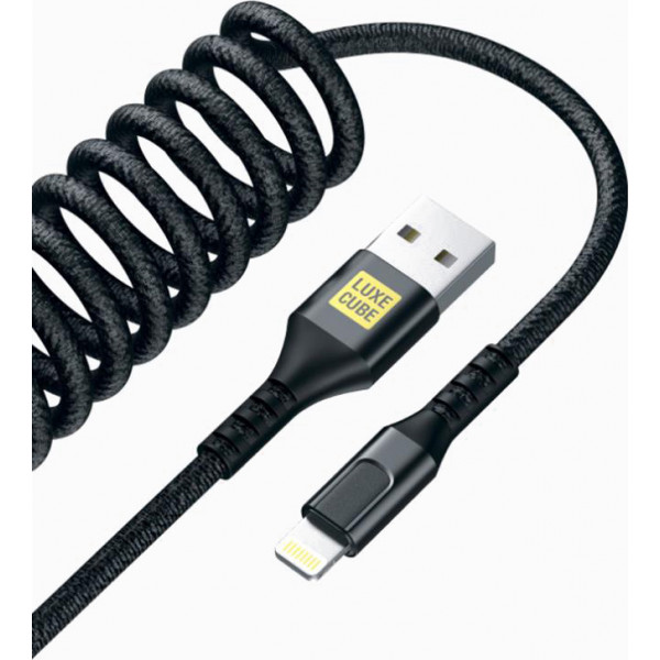 Фото - Кабель синхронізації даних Luxe Cube Dynamic USB-Lightning 1.5 м Black (4446689101557)