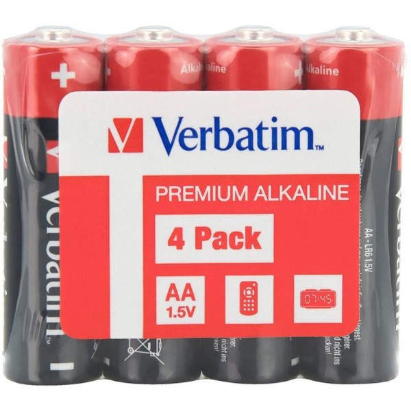 Фото - Батарейка тип AA Verbatim Alkaline AA/LR06 4 шт. (49501) Фото - Батарейка тип AA Verbatim Alkaline AA/LR06 4 шт. (49501)