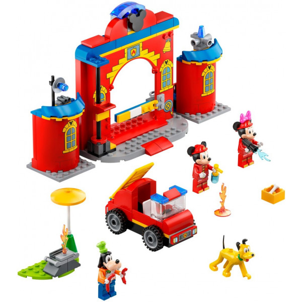 Фото - Конструктор LEGO Mickey and Friends Пожежна частина і машина Міккі і його друзів (10776)