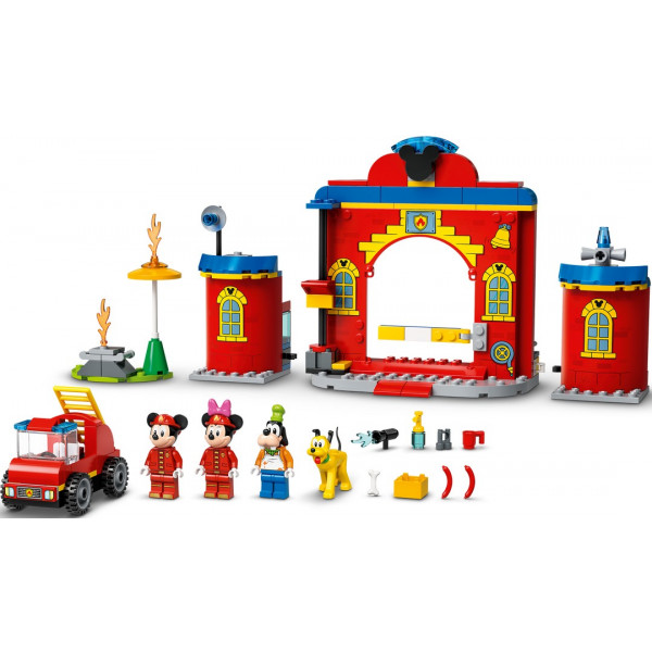 Фото - Конструктор LEGO Mickey and Friends Пожежна частина і машина Міккі і його друзів (10776)