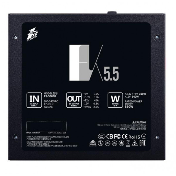 Фото - Блок живлення для ПК 1stPlayer 550W (PS-550FK)