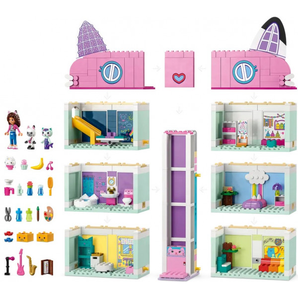Фото - Конструктор LEGO Gabby's Dollhouse Ляльковий будиночок Ґаббі (10788)