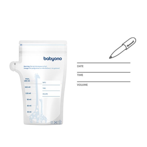 Фото - Пакет для хранения грудного молока BabyOno 180 мл., 30 шт. (1084)