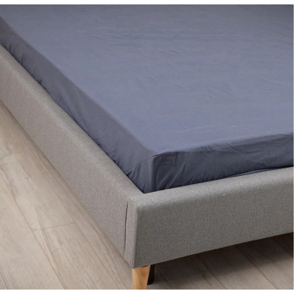 Фото - Простирадло двоспальне ТЕП НАТХНЕННЯ з резинкою 180х200 см Графіт (2-04018_28846)