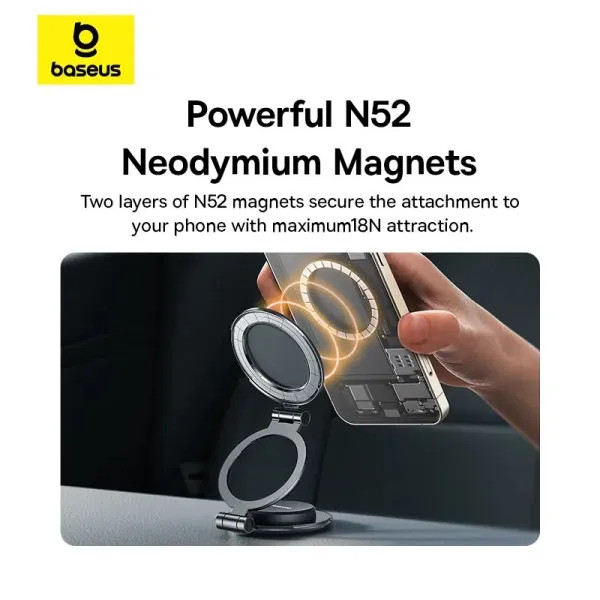 Фото - Автодержатель Baseus MagPro Series II Magnetic Car Mount Stick-on Version Cosmic Black (C40172900121-00)
