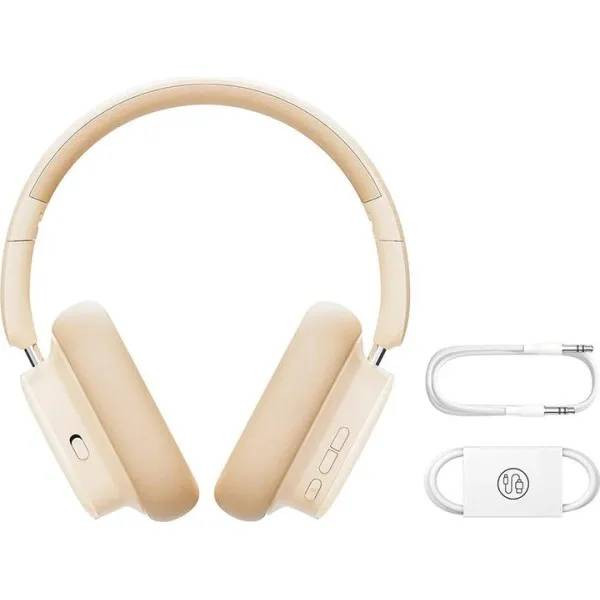 Фото - Навушники повнорозмірні бездротові Baseus Bowie H1i Noise-Cancellation Cluster White (A00050402223-00)