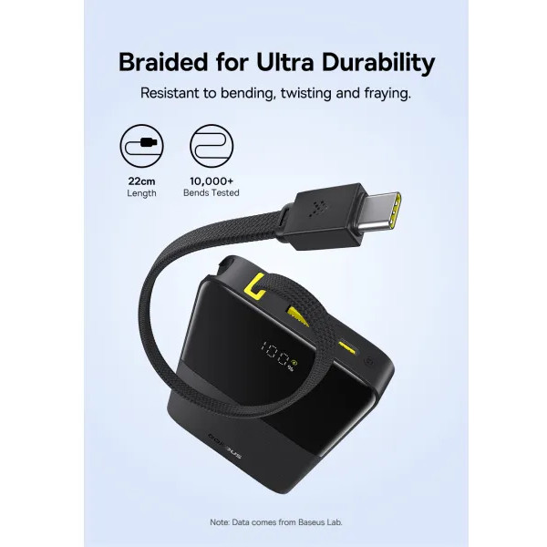 Фото - Батарея мобільна Baseus EnerFill Bipow2 Pro 22.5W 10000mAh Black (E0027600)