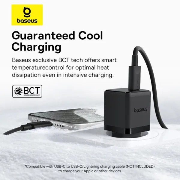 Фото - Мережевий зарядний пристрій Baseus Palm Fast Charger 1C 20W EU Cluster Black (P10111602113-01)
