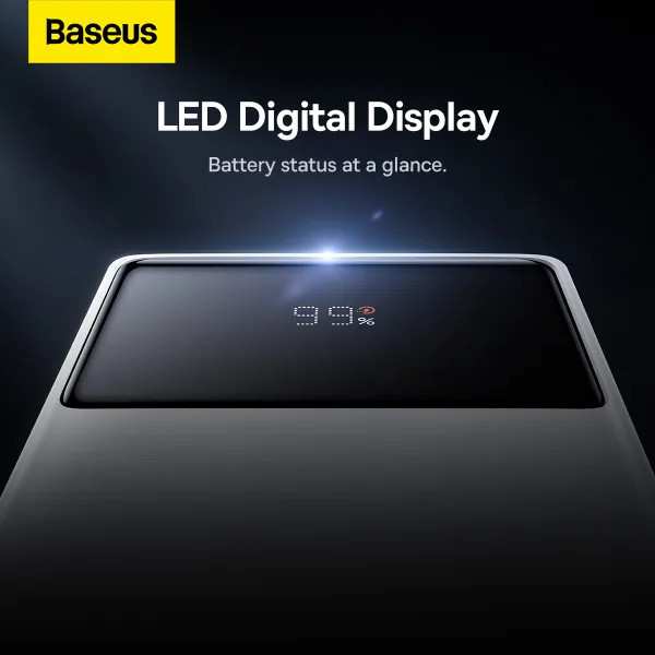 Фото - Батарея мобільна Baseus Star Lord Display 22.5W 30000 mAh QC3.0 PD3.0 White (PPXJ080102)