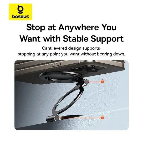 Фото - Автодержатель Baseus MagPro Series II Magnetic Car Mount Stick-on Version Cosmic Black (C40172900121-00)