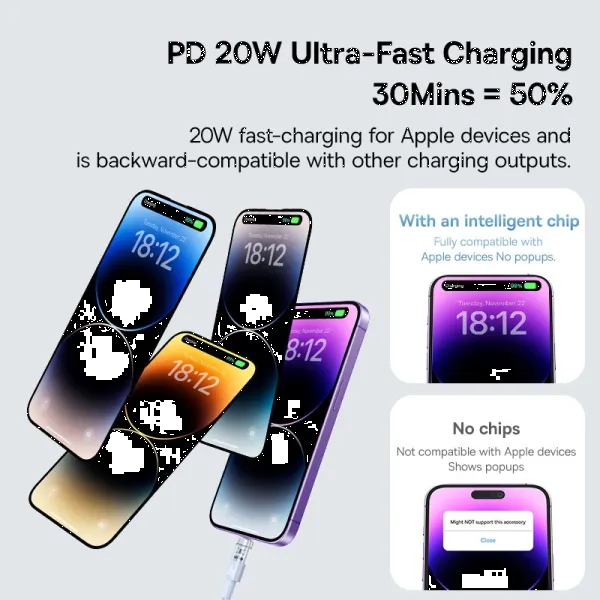Фото - Кабель синхронізації даних Baseus Gem Fast-Charging Data Cable USB-C to iP 20W 1m Galaxy Blue (P10373001311-00)
