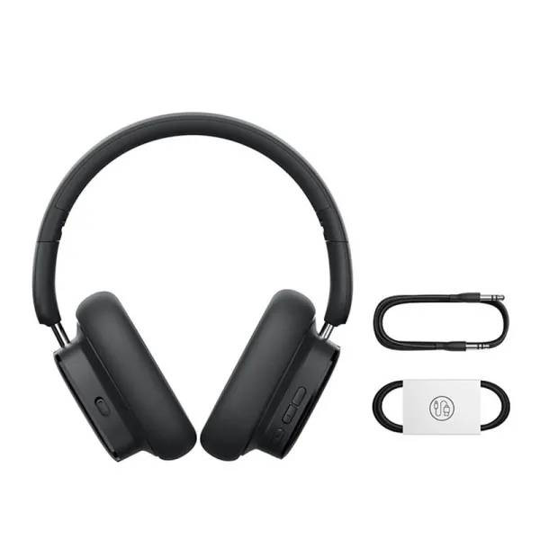 Фото - Навушники повнорозмірні бездротові Baseus Bowie H1i Noise-Cancellation Cluster Black (A00050402113-00)