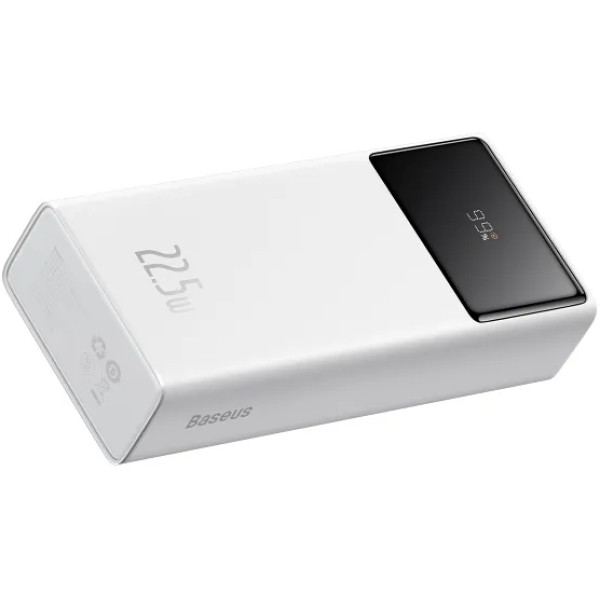 Фото - Батарея мобільна Baseus Star Lord Display 22.5W 30000 mAh QC3.0 PD3.0 White (PPXJ080102)