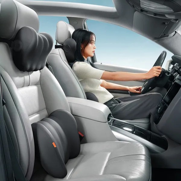 Фото - Автомобільна подушка на підголівник Baseus ComfortRide Series Car Headrest Pillow Cluster Black (C20036400111-00)