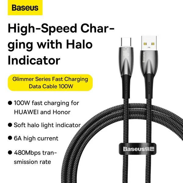 Фото - Кабель Baseus USB Type-C 100W 1m Black (CADH000401)