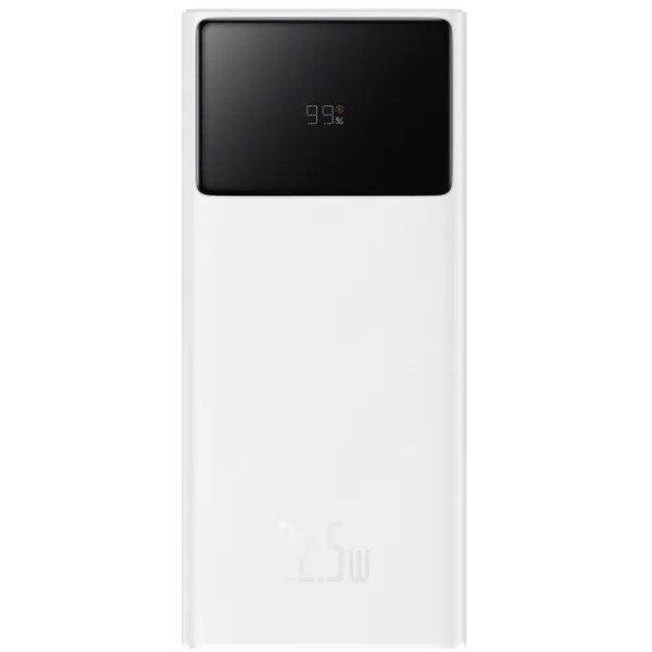 Фото - Батарея мобільна Baseus Star Lord Display 22.5W 30000 mAh QC3.0 PD3.0 White (PPXJ080102)