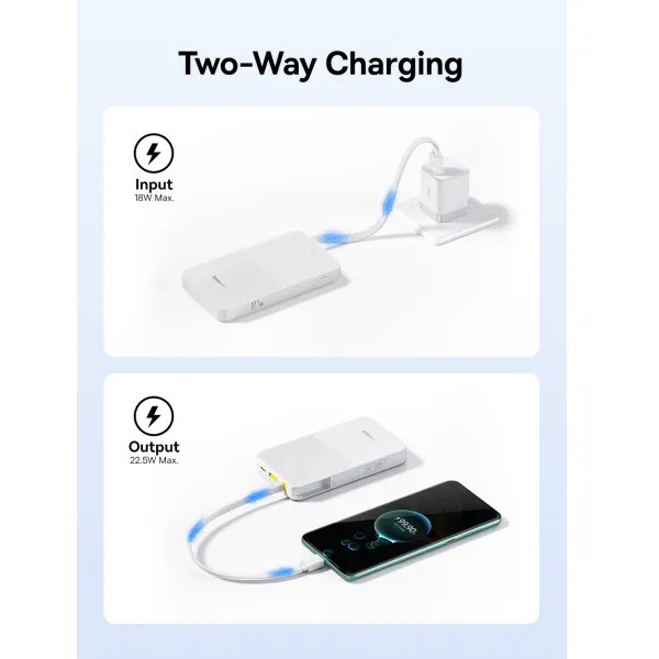 Фото - Батарея мобільна Baseus EnerFill Bipow2 Pro 22.5W 10000mAh White (E0027601)