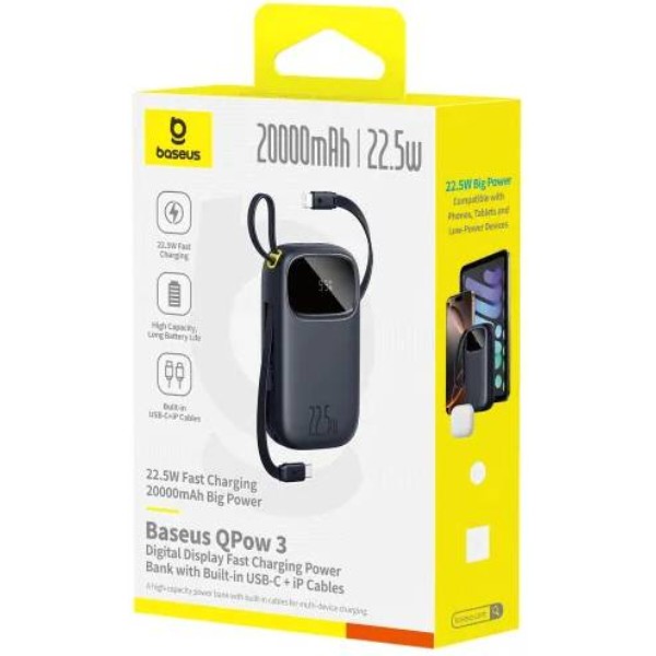 Фото - Батарея мобільна Baseus EnerFill FC31 Digital Display 20000mAh 22.5W Cosmic Black (P10082107123-00)