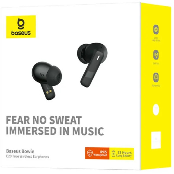 Фото - Навушники вкладиші бездротові TWS Baseus Bowie E20 True Wireless Earphones Cluster Black (A00069700113-00)