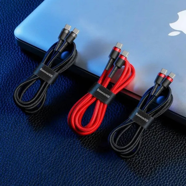 Фото - Кабель синхронізації даних Baseus Cafule Series Type-C PD2.0 60W Flash Charge Cable 3A 1m Red (CATKLF-G09)