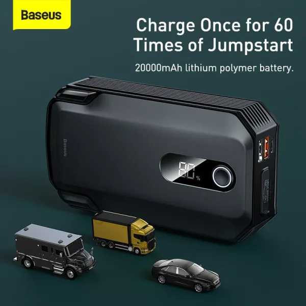 Фото - Пускозарядний пристрій Baseus Super Energy Max Car Jump Starter 20000mAh, Peakcurrent 2000A Black (CGNL020001)